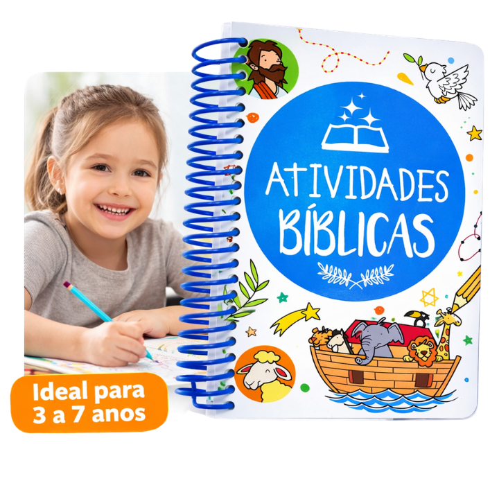 Atividades Bíblicas Infantis | Livro Cristão Educativo e Interativo para Meninos e Meninas