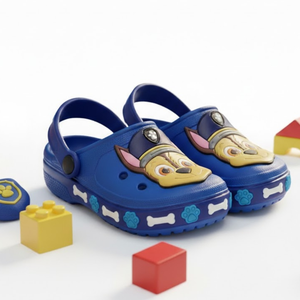 Sandália Infantil Menino Patrulha Canina Chase Cores Confortável Escolar Antiderrapante Original