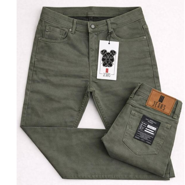 Calça Jeans Masculina C/ Elastano Lycra e Preta Azul Marinho Bege Caramelo Cinza Chumbo Caqui
