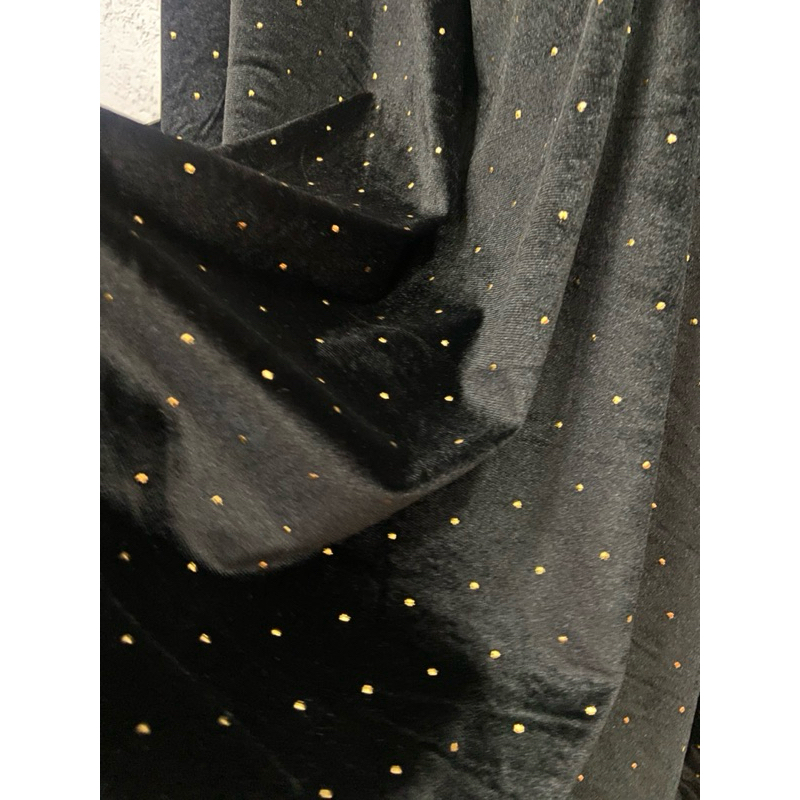 Tecido Veludo com Brilho Prata/ Dourado Premium Luxo/Vestido Festa Cores 1,50M de Largura