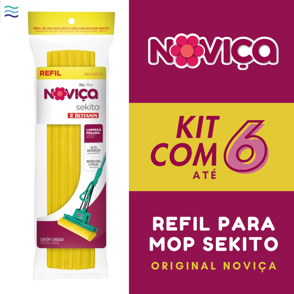 Refil para Mop Sekito Espuma Noviça Alta Absorção 144R
