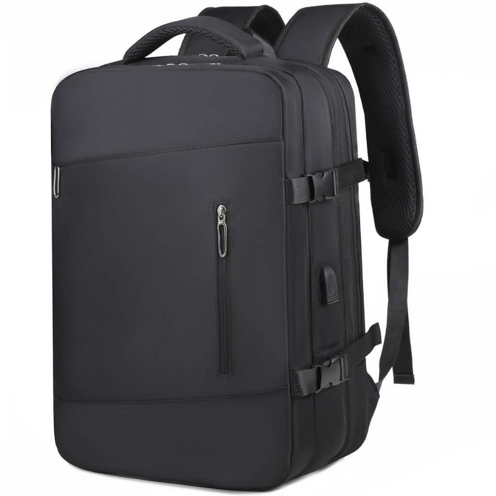 Mochila Executiva Expansível 27-40L Impermeável Reforçada com Porta USB para Notebook Viagem Trabalho Escola