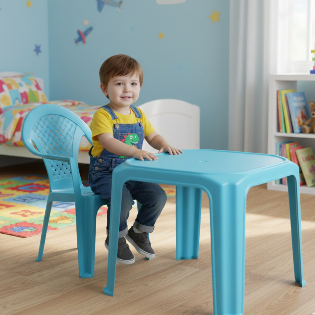 Conjunto Infantil Mesa e Cadeira Perfeito para Crianças Seguro, Leve e Fácil de Limpar