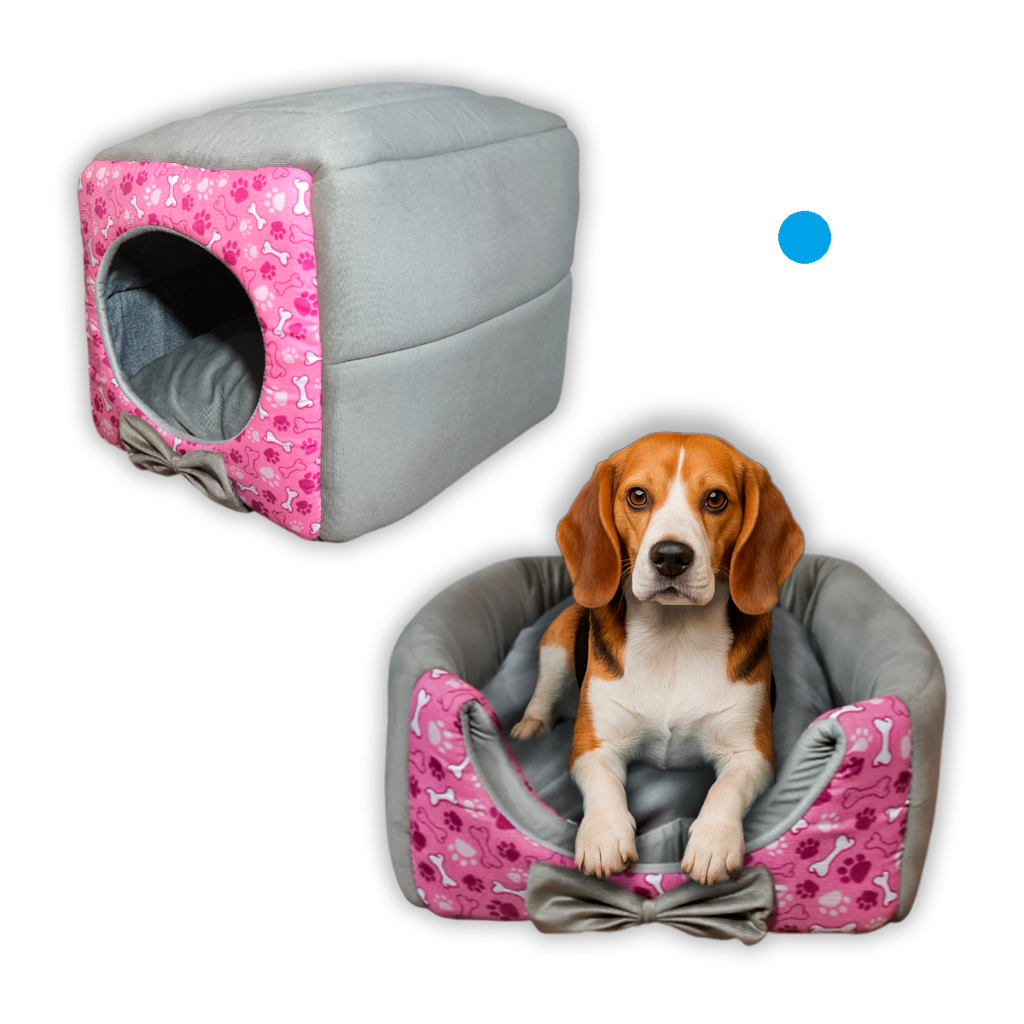 Toca Casinha Cama Iglu 3 Em 1 Gato Cachorro Cão Tam P, M e G