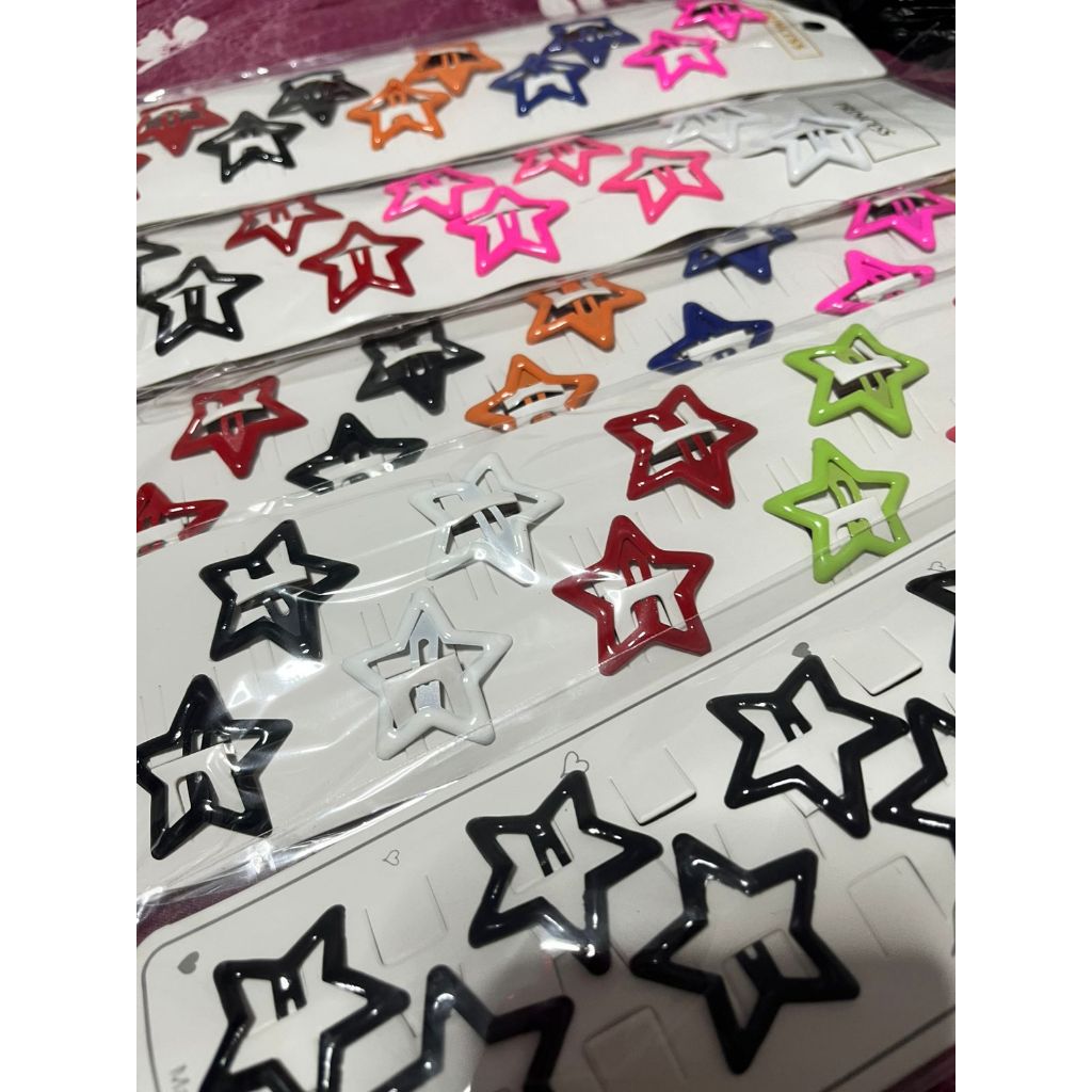 Presilhas Estrelas coloridas/grampo