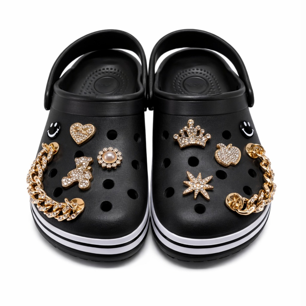 Babuche Sandália Chinelo Listra Feminino Com Pins Sortidos Yvate