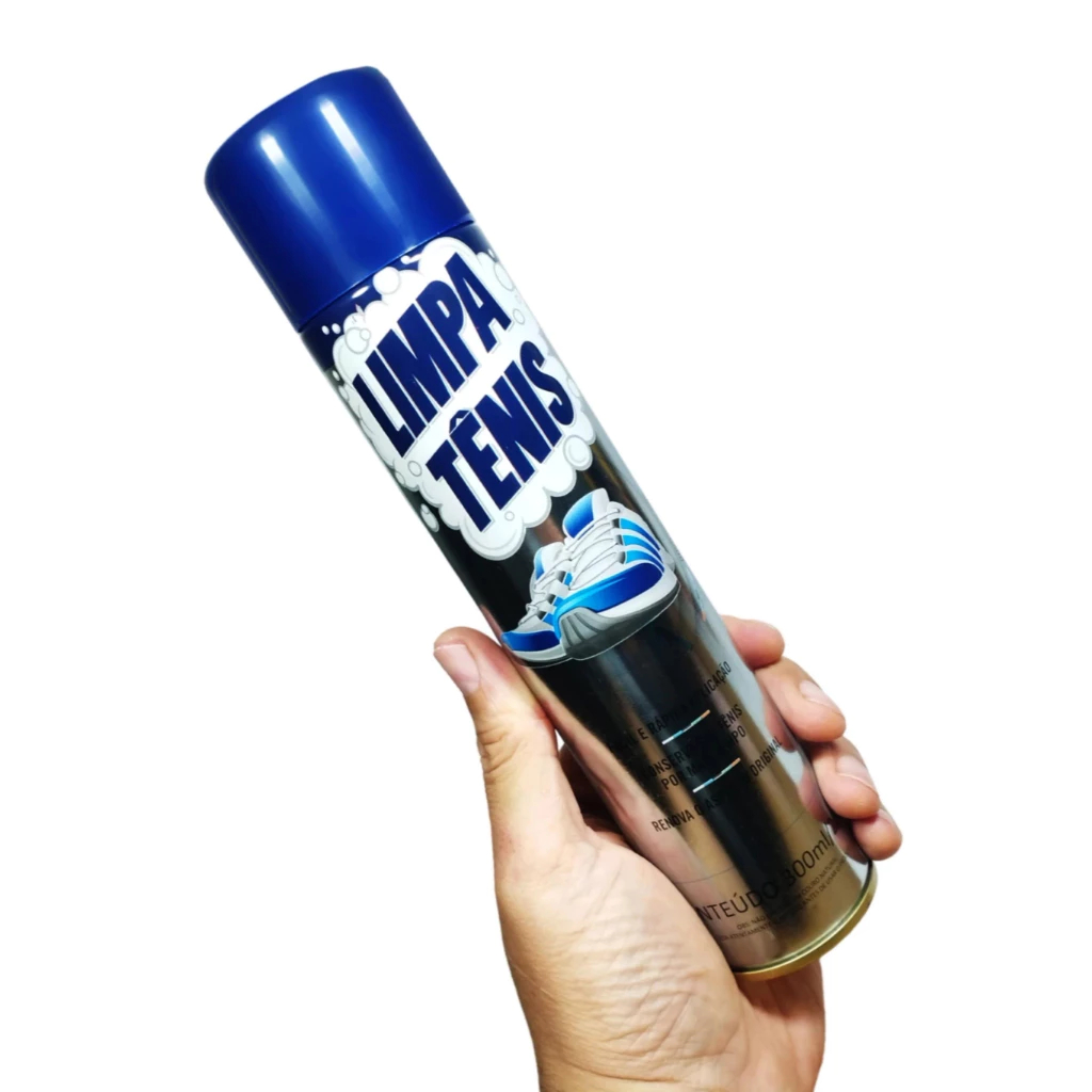 Spray Limpa Tênis - Espuma Mágica Branco e Colorido - Limpeza Limpador a Seco Perfumado 1UN/2UN/3UN