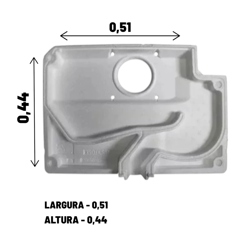 CAPA TRASEIRA DO EVAPORADOR REFRIGERADOR BRASTEMP CONSUL W10292562