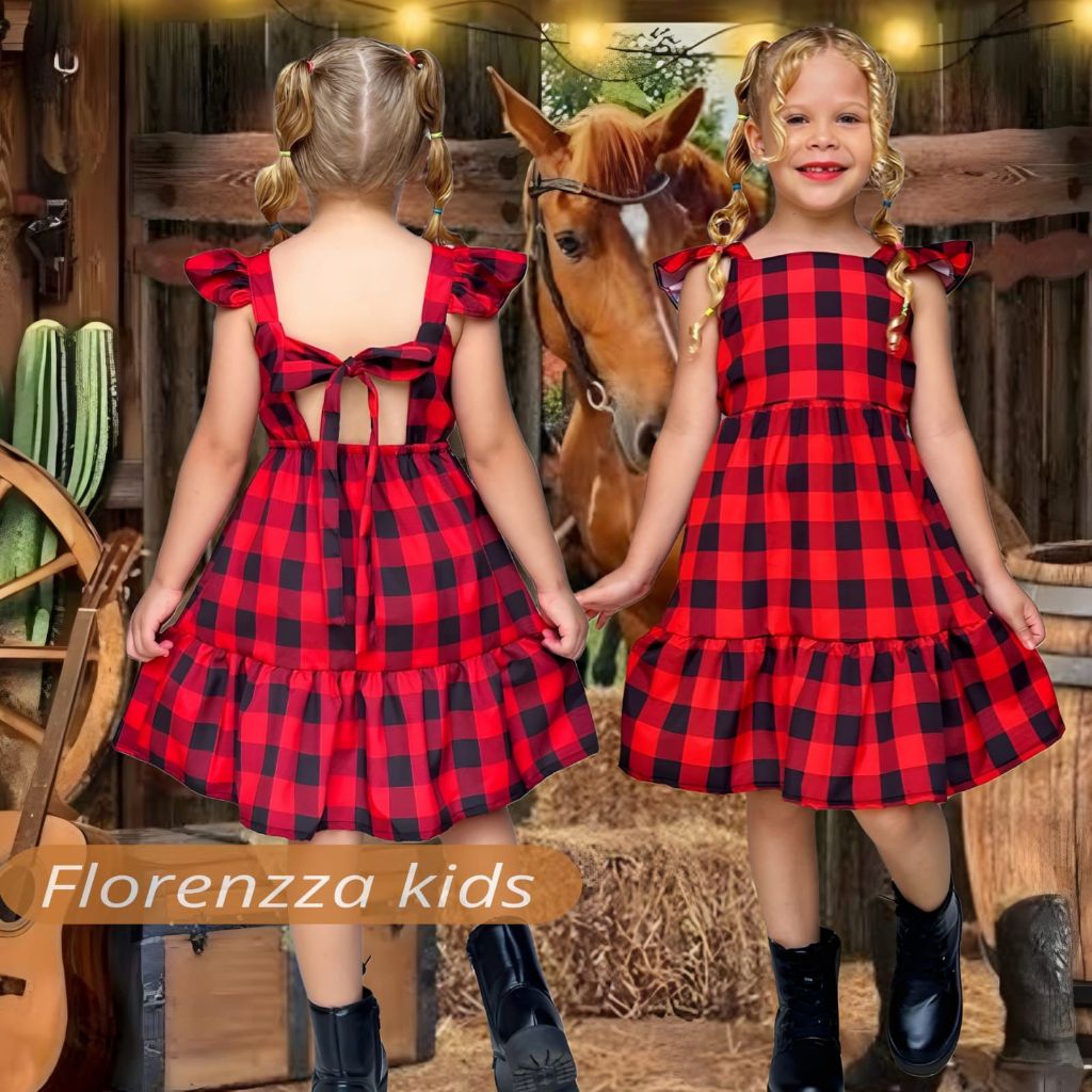 Vestido Infantil Xadrez Vermelho   03 ao 10 anos  FESTAS JUNINA QUADRILHA ARRAIAL