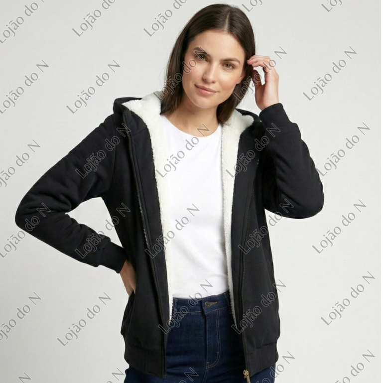 Moletom Feminino Peluciada Blusa De Frio Moda De Inverno Lançamento