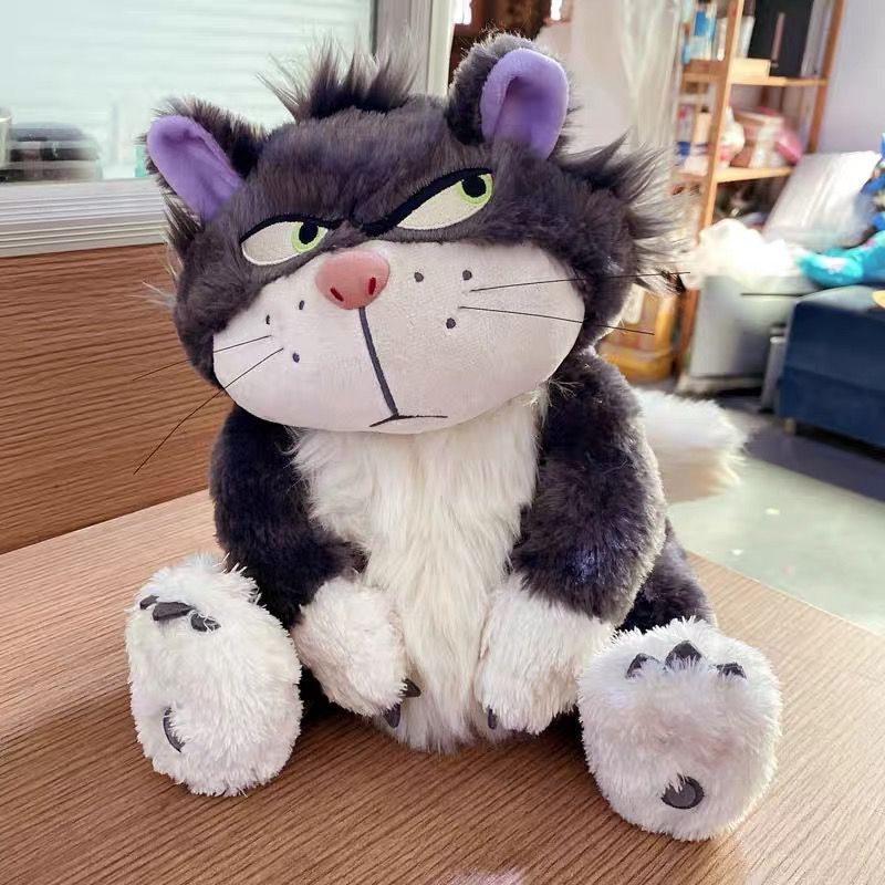 Boneca de Pelúcia Gato Lucifer Cinderela - Amigável e Ideal para Presente 30CM