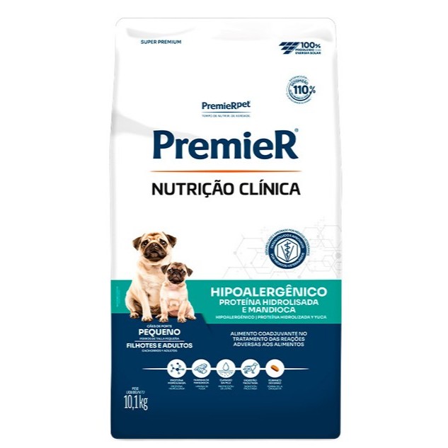 Ração Premier Nutrição Clínica Hipoalergênico Cães Adultos Pequeno Porte Mandioca 10,1kg