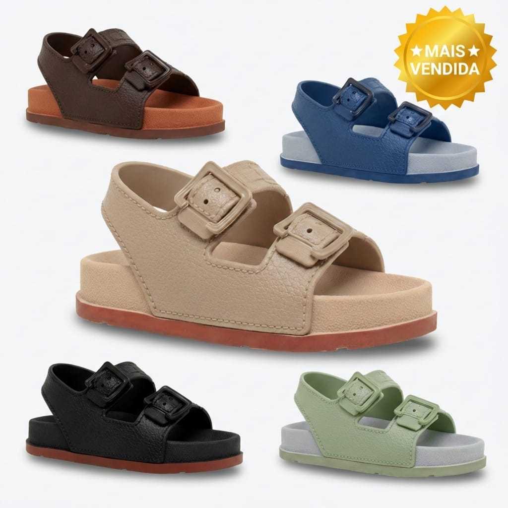 Sandália Novidade Baby Infantil Plataforma Papete Masculino Confortável Com fivela Leve Antiaderente