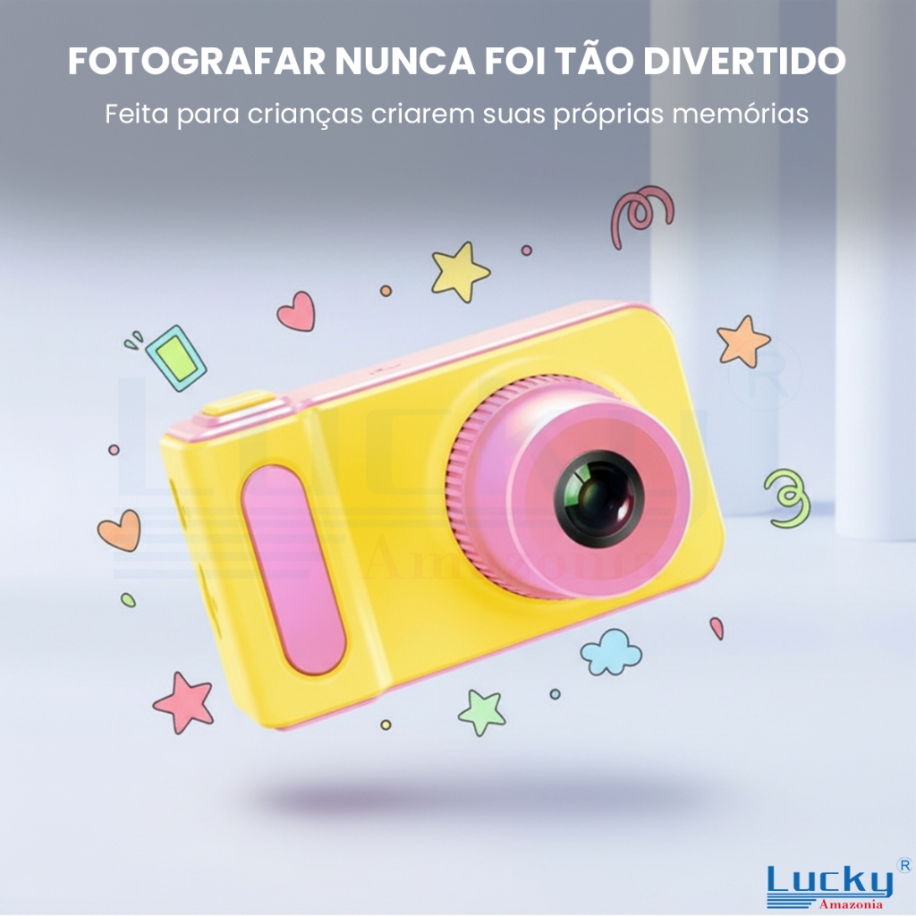 Mini Câmera Presente Infantil Para Criativo Crianças Criar Memórias Fotografar Gravar Vídeos
