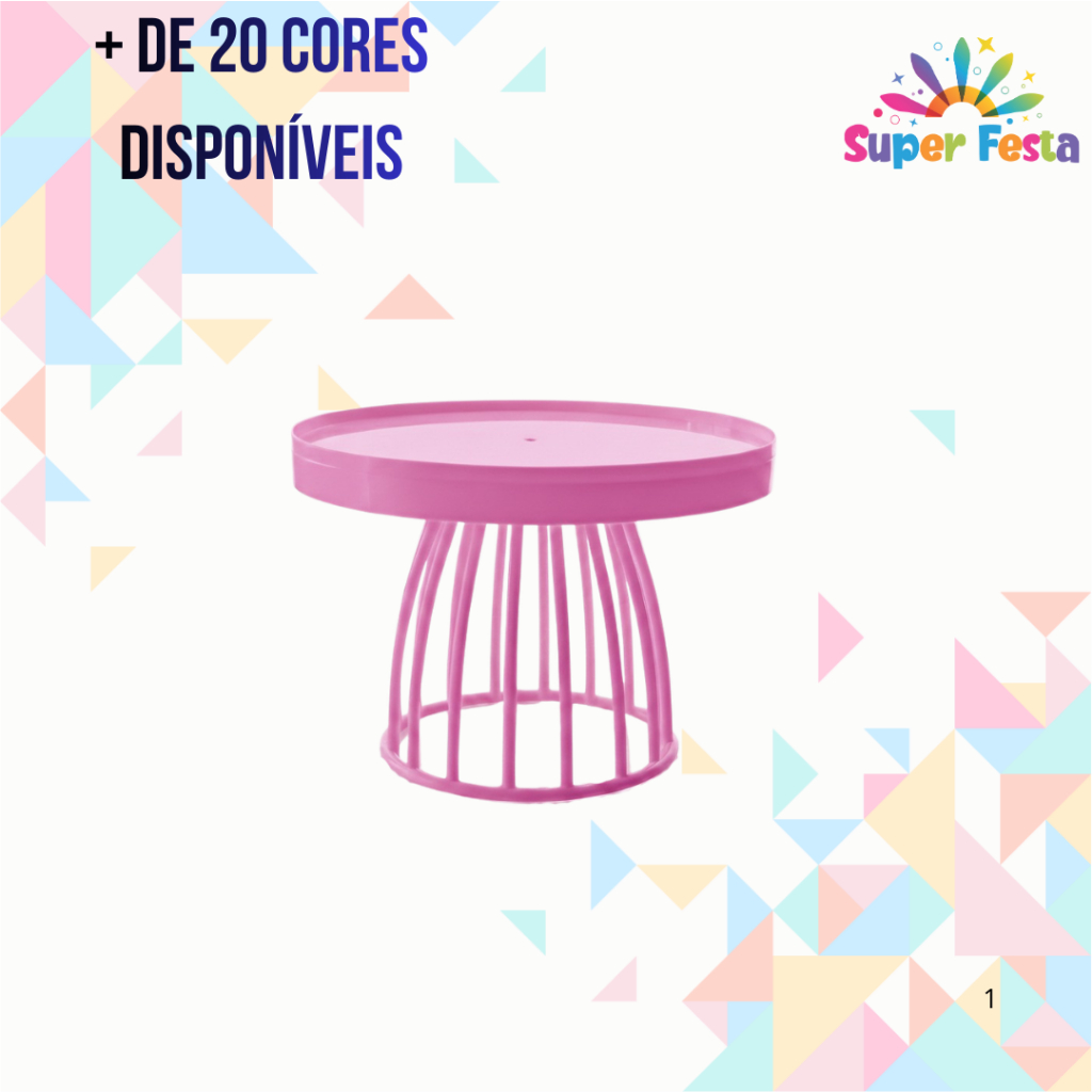 BOLEIRA ROMA BABY 18 CM para Decoração eventos e festa infantil, Bolo e Doces