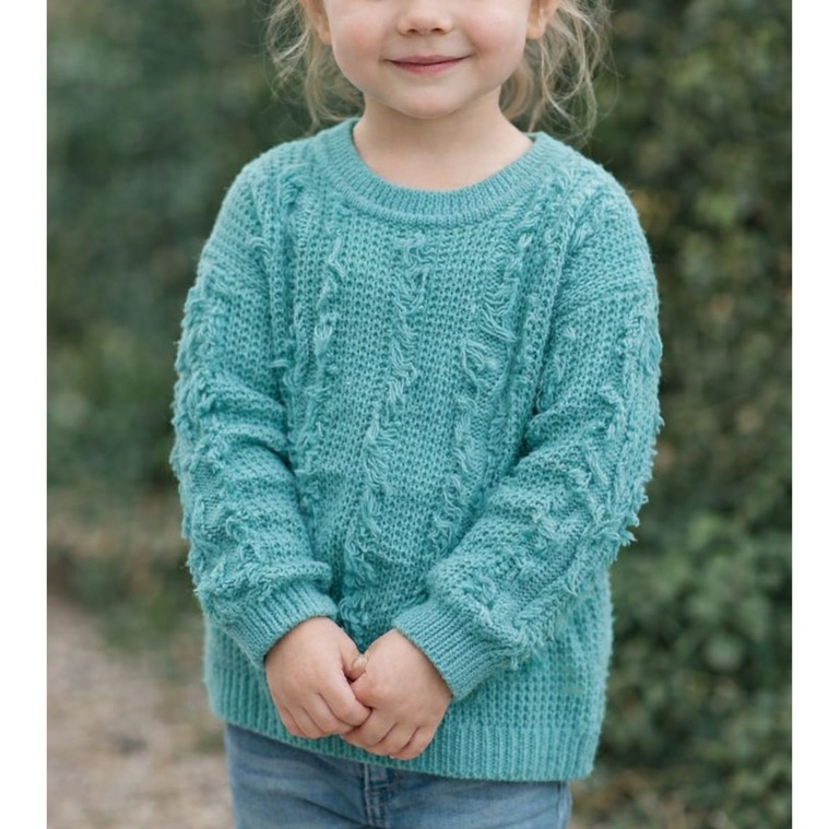 Suéter Tricot Infantil Mousse Franjas Meninas Trico Para Crianças Qualidade Premium