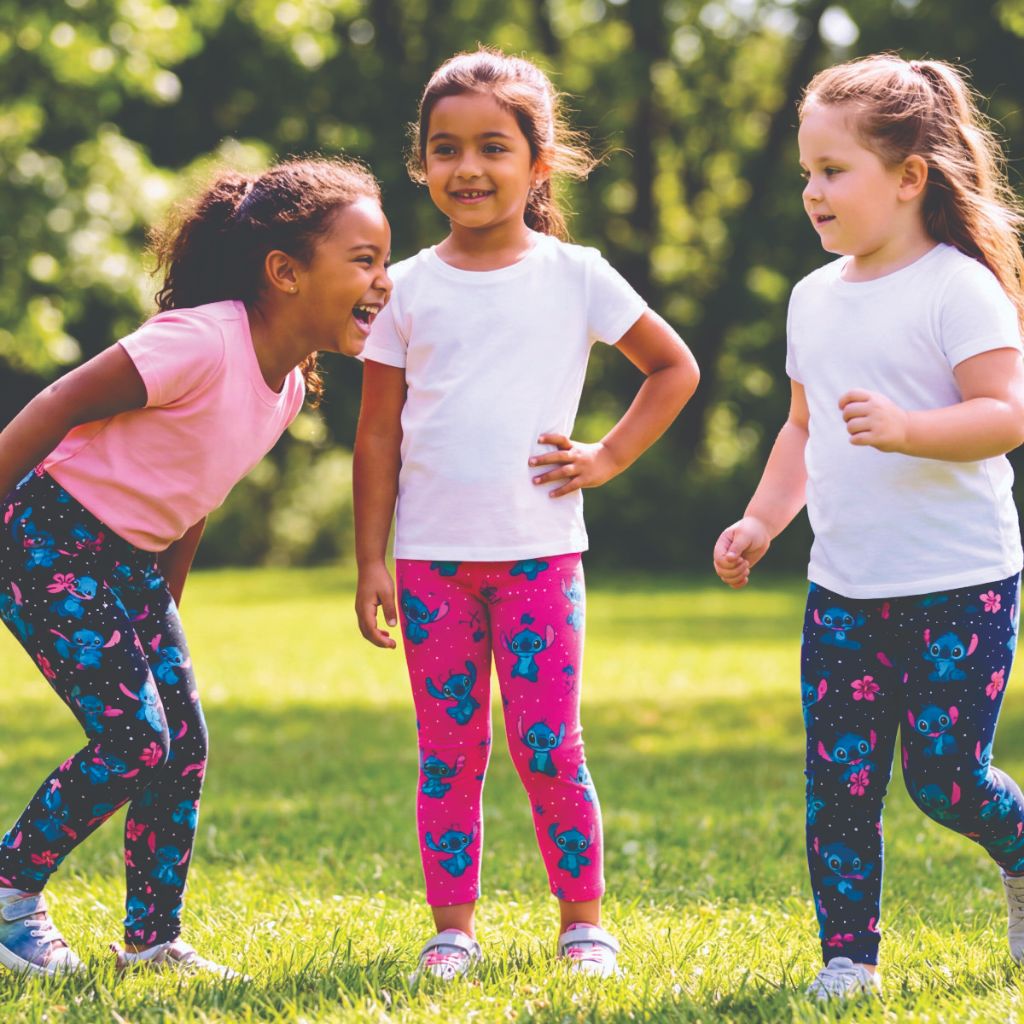 Kit 3 Leggings Infantil Menina Estampadas em Suplex Com Elastano 2 a 8 anos