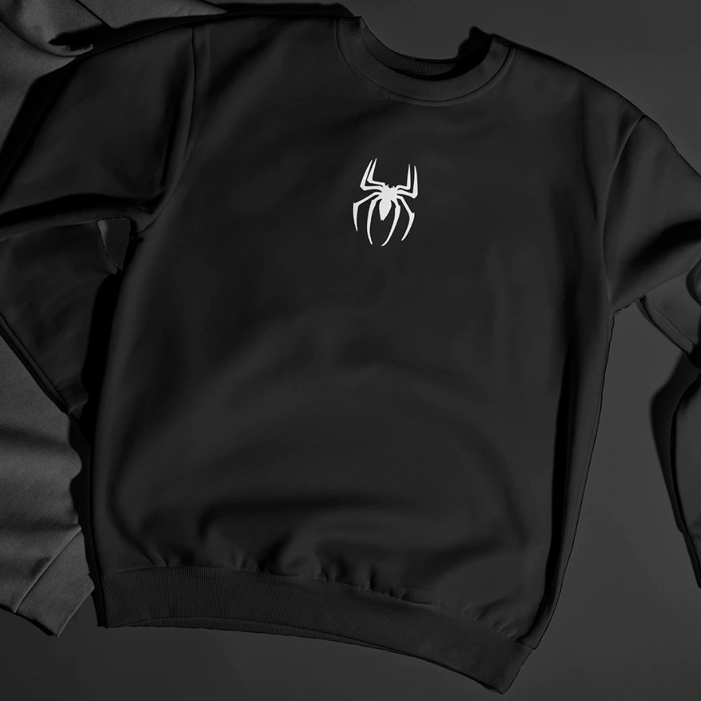 POLAR BAER Careca Moletom Inverno Algodão Estampado Aranha