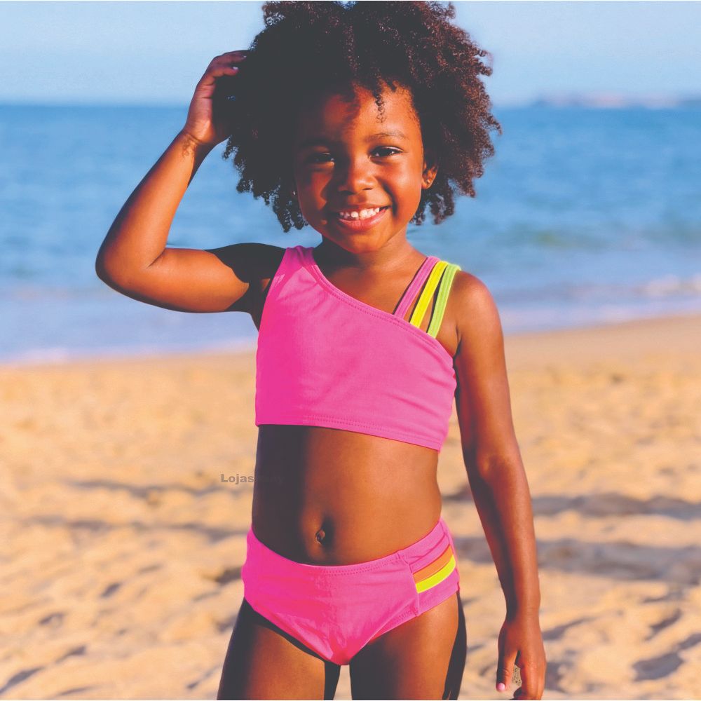 Biquini infantil menina moda verão feminino conjunto 2 ao 16 anos 1 ou 2 Peças