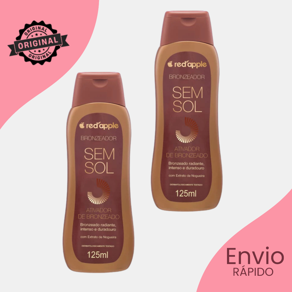 Bronzeador Autobronzeador sem Sol 125ml - Red Apple Kit 2 Unidade