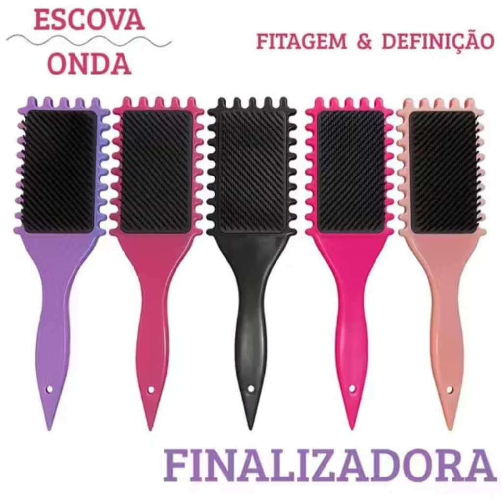 Escova Modeladora Bounce Curl Pente Portátil Para Cachos