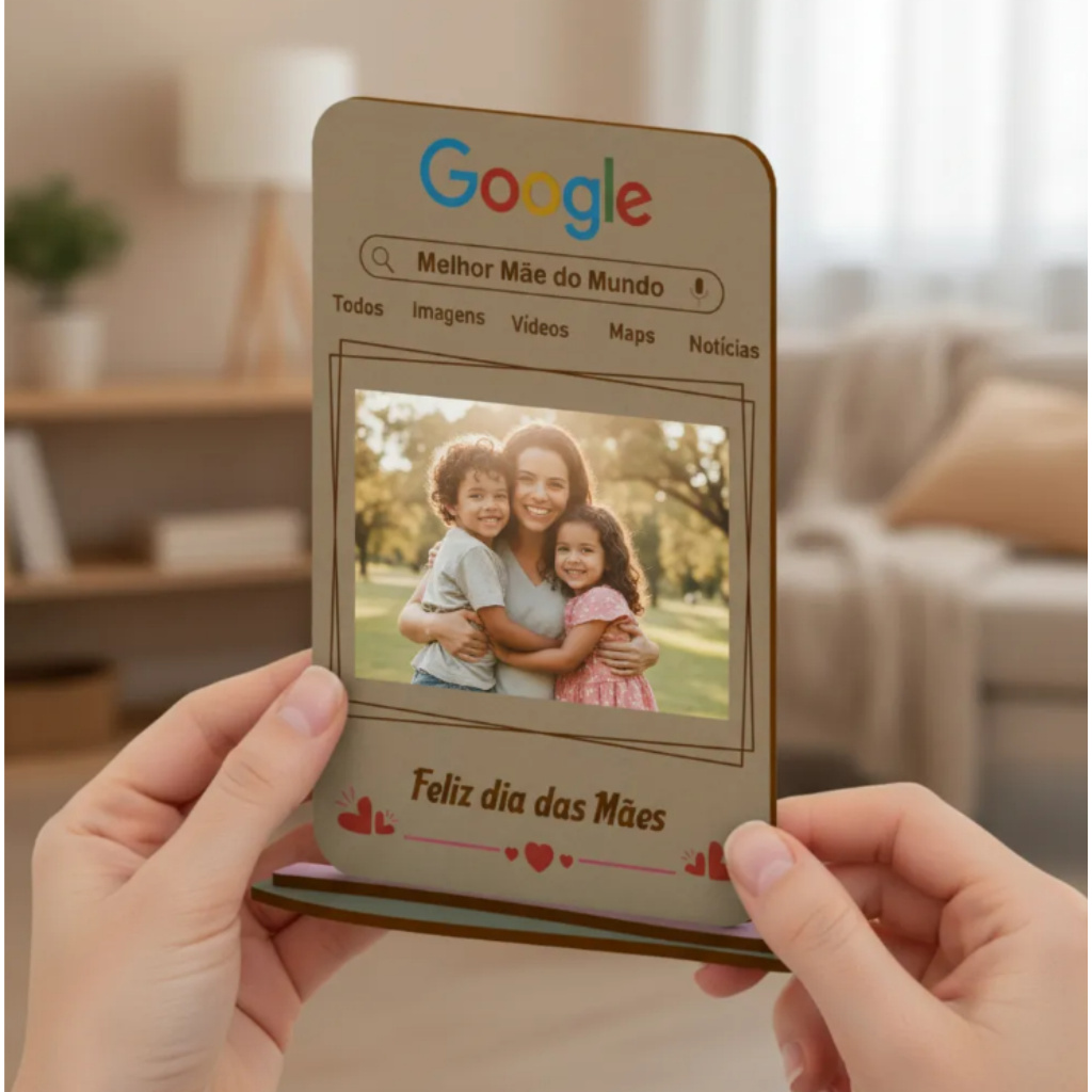 10 Lembrancinha Dia Das Mães Google Para Colar Foto Pintar em MDF 3mm em 1º linha ideal para escolas