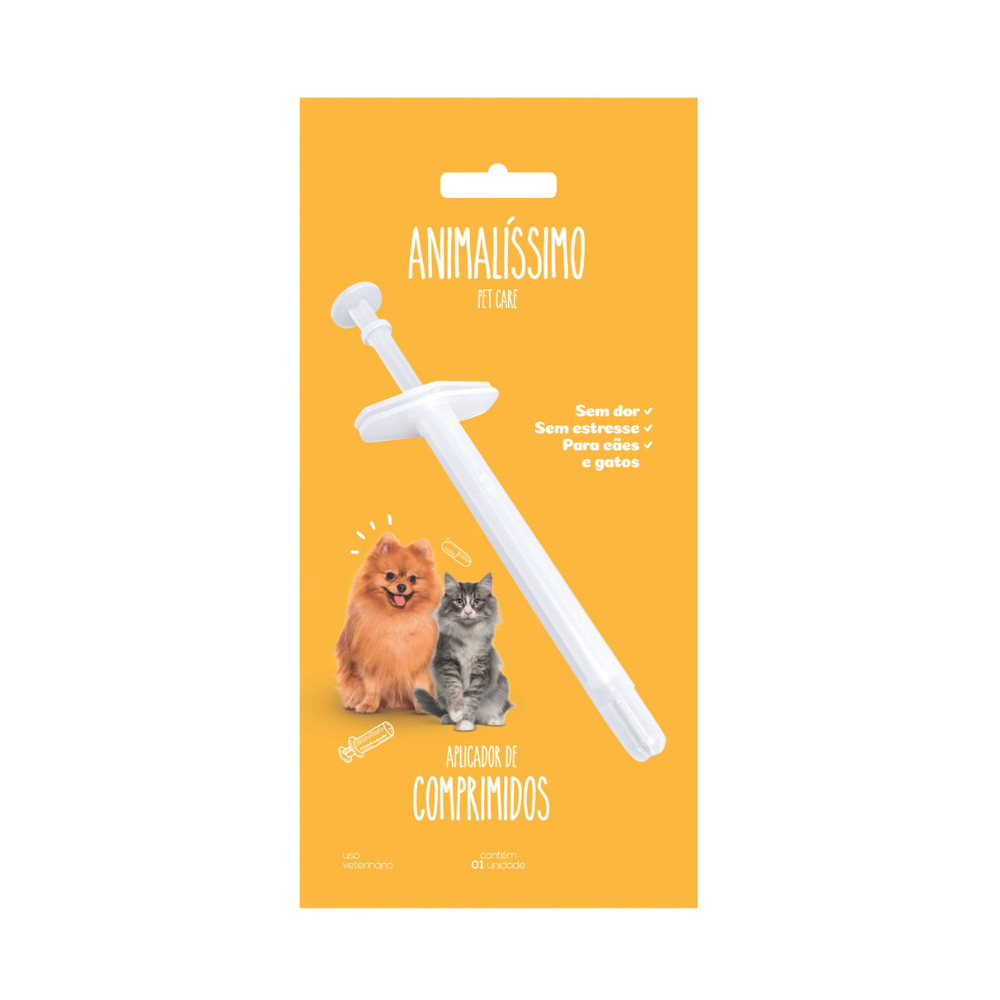 Aplicador De Comprimidos remédios Alimentador Pet Seringa Para Cães e Gatos