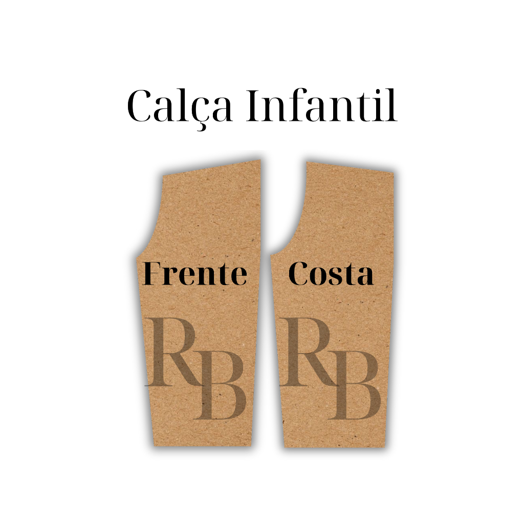Molde de calça infantil, Modelagem de calça infantil em Papel semi Kraft