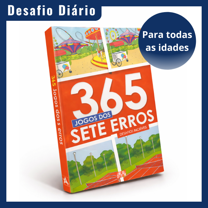 365 Jogos dos 7 Sete Erros Desafios Cognitivos Antiestresse Livro Crianças Adultos Idosos