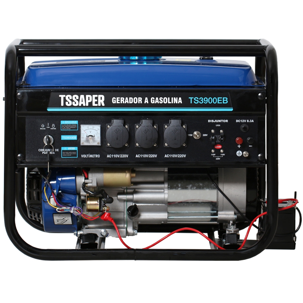 Gerador de Energia a Gasolina 3,75kva C/ Partida Elétrica e AVR 110/220V Tssaper