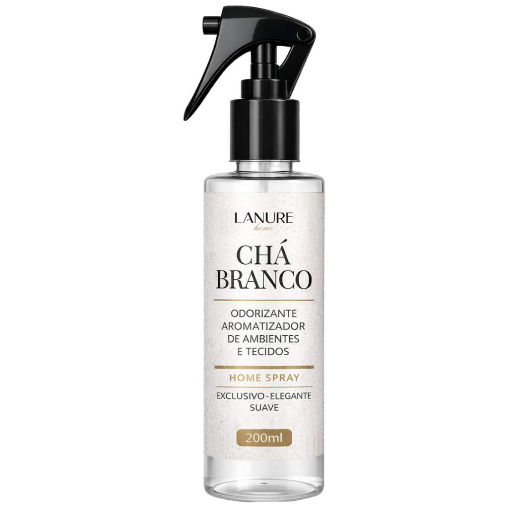Odorizante Aromatizador de Ambientes e Tecidos Chá Branco Lanure Home Spray 200ml
