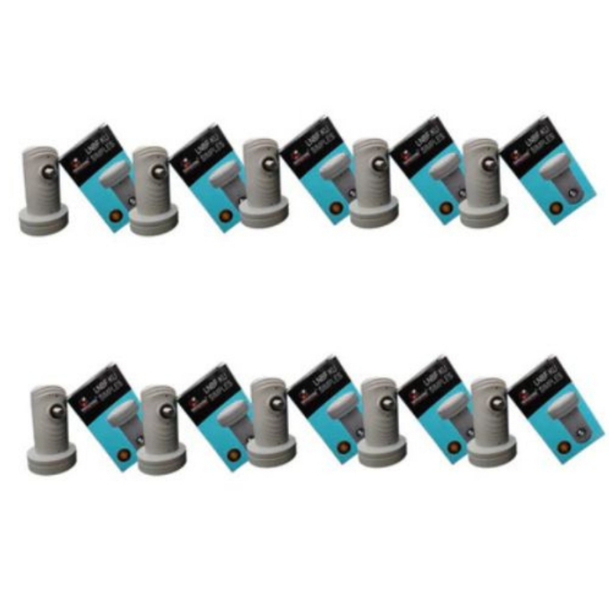Kit 10 Lnb Simples Banda Ku Universal Lnbf Hd SAT B1, D2, 63W ETC