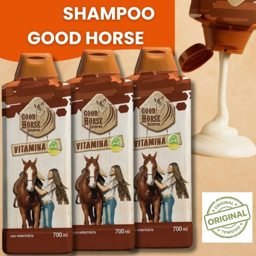 Good Horse Shampoo Original 700ml Unitário kit até 5 Unidades Shampo Cavalo Vitamima A Crescimento