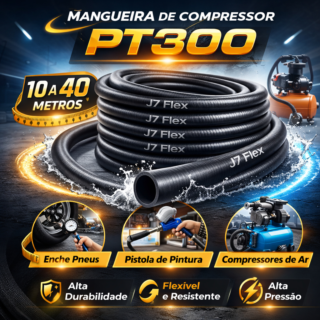 Mangueira de Compressor 1/4 PT300 Ar Comprimido Mangueira Pneumatica.
