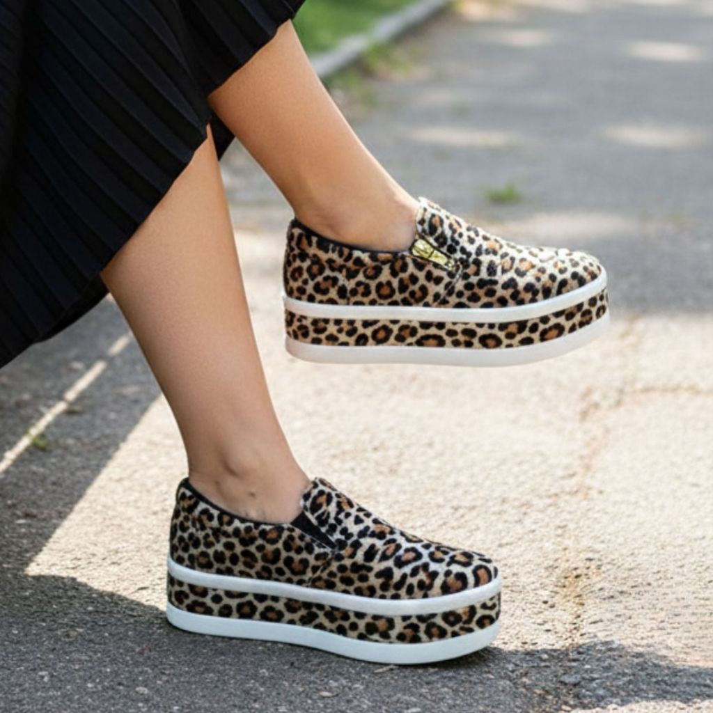 Slip On Feminino Iate Sola Alta Tenis Plataforma Com Ziper Macio Antiderrapante