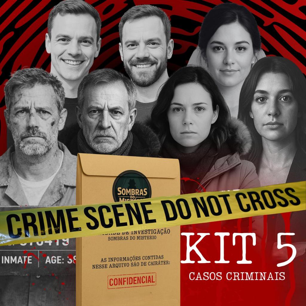 Kit 5 Casos Criminais Sombras do Mistério Jogo Investigativo de Crime Scene  Arquivo Confidencial