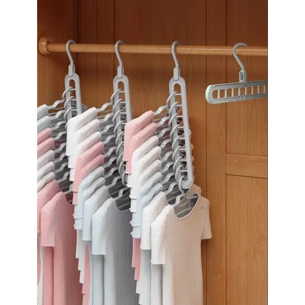 Kit Cabide Organizador Mágico + 10 Cabides Resistentes Economia Espaço Closet Lavanderia