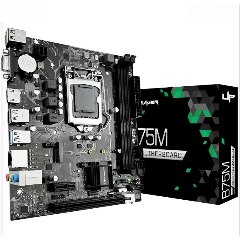 Placa Mãe Gamer LGA 1155 UpGamer B75M DDR3 16GB M2 NVMe HDMI Intel i3 i5 i7 para Computadores de Jogos