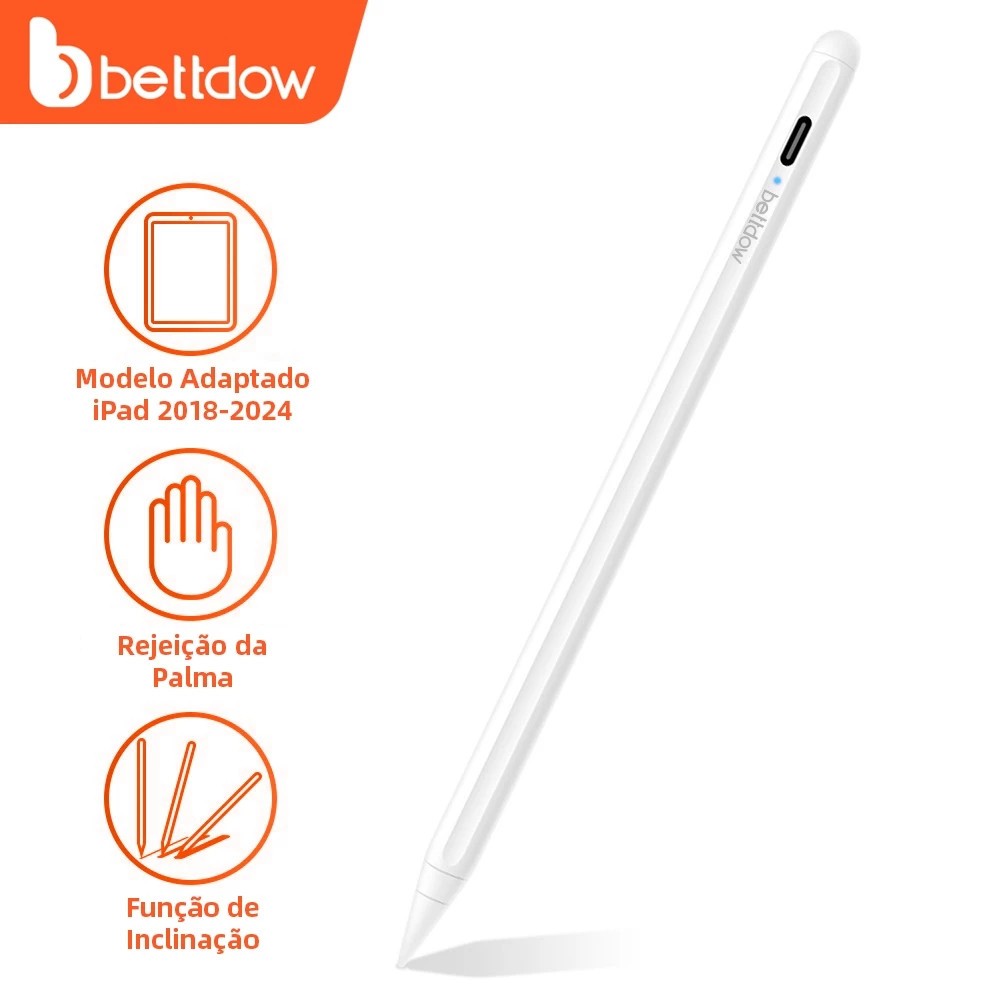 BETTDOW 10ª geração caneta touch rejeição da palma da mão inclinação para iPad Air4 5 Gen7 8 Pro11 12.9 2018 2020 Mini5