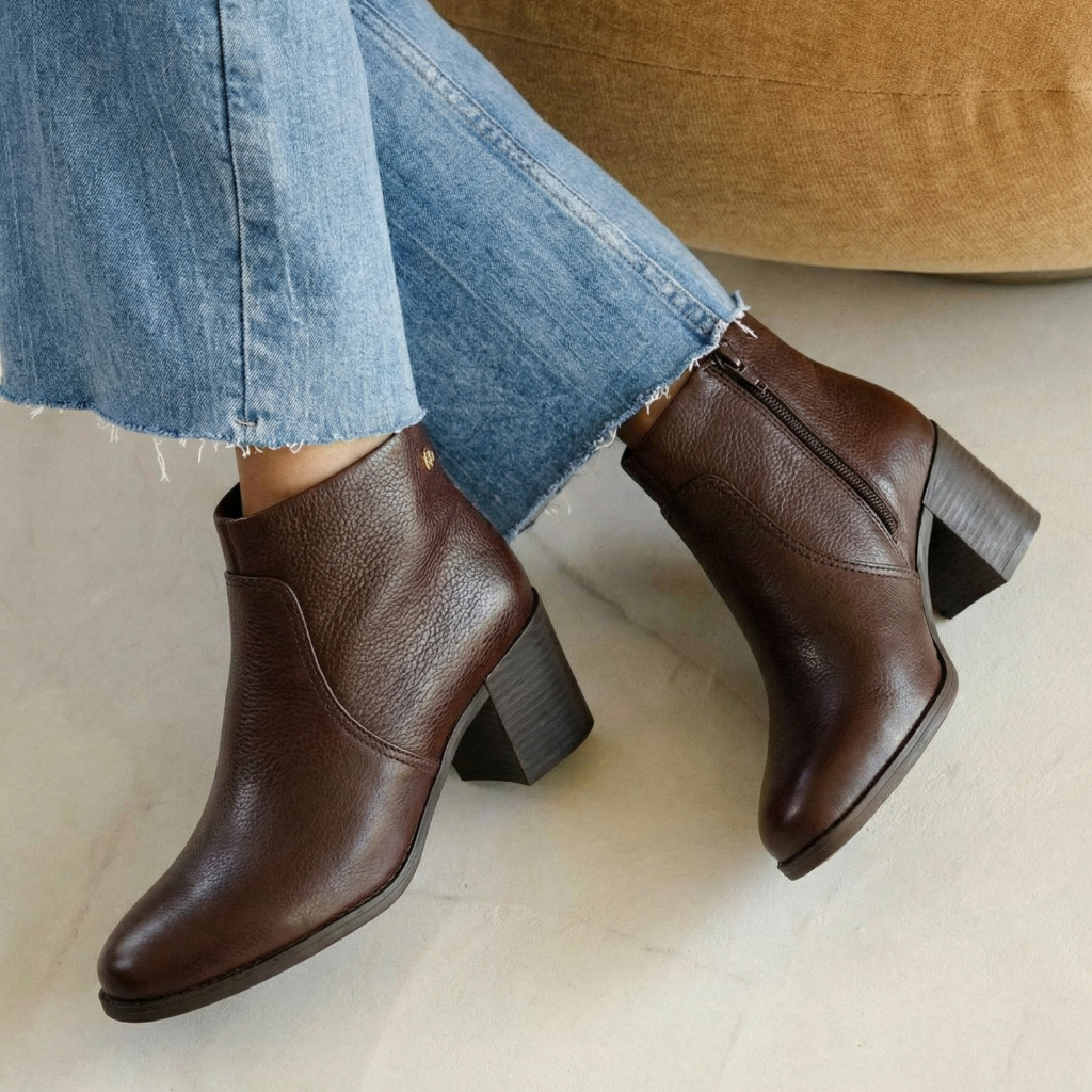 Bota Bottero Couro Burnish Cano Baixo Feminino 346901