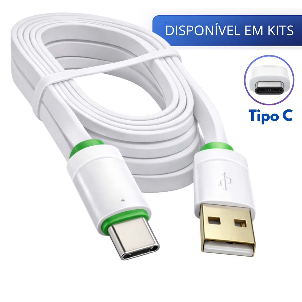 Cabo Tipo C Carregador Usb Ultra Rápido Reforçado  2 Metros Anti quebra Usb-c