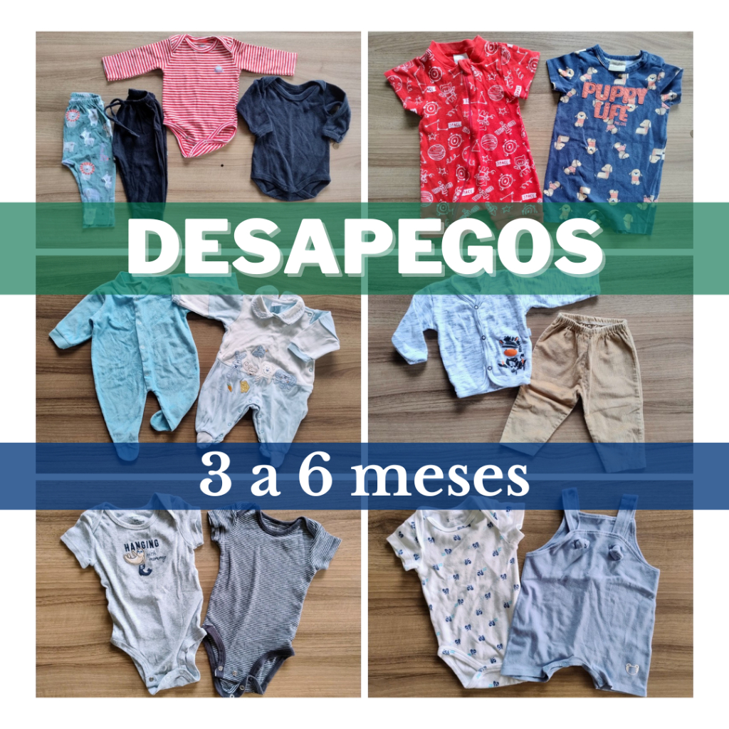 (Desapegos/Brechó Bebê) Roupa Infantil - Tam 3 a 6 Meses Menions - Lotes e Peças únicas