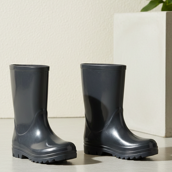 Galocha infantil Botinha de Chuva Cano Longo Meninos e Meninas Kids Moderno
