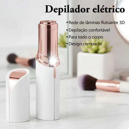 Batom Portátil Depilador Facial Buço Rosto Aparador Pelos USB，Depilador indolor e portátil