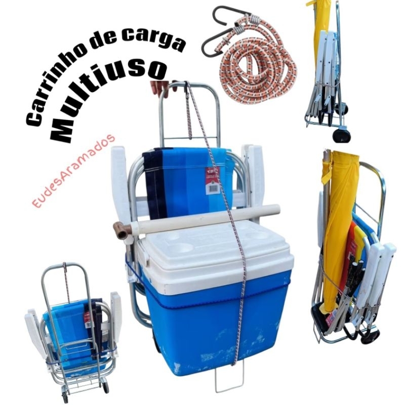 CARRINHO de carga   Dobrável / Acompanha Corda Elástica