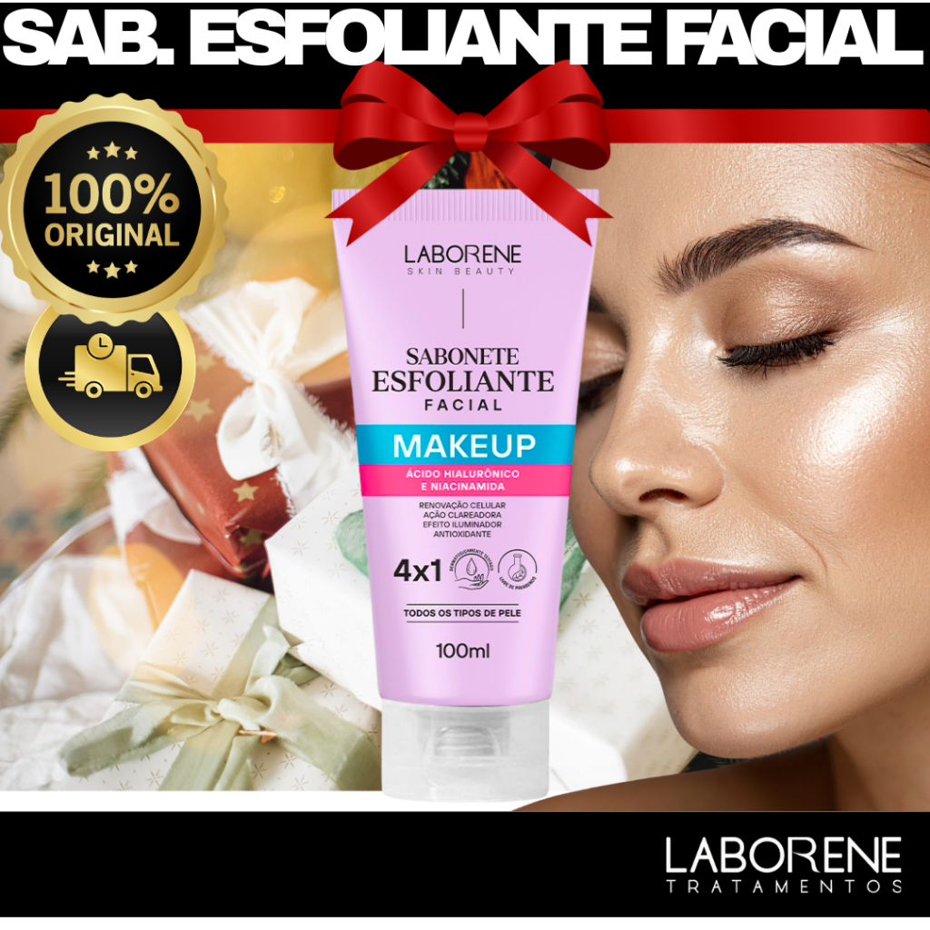 Sabonete Esfoliante Facial Makeup Laborene 100ml