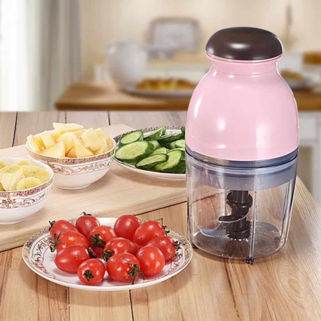 Moedor Elétrico de Carne e Alimentos，600ml 4 Lâminas de AÇO Para Carne ，Legumes，Frutas