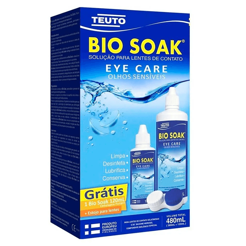 Bio Soak Kit Solução Para Lentes De Contato 480ml