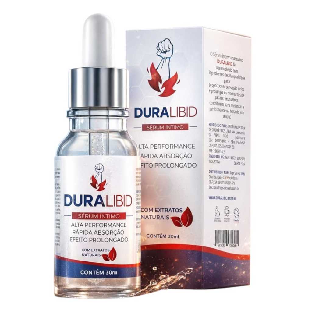 DuraLibid 30ml Sérum Alta Performance Efeito Prolongado Ingredientes Naturais Original