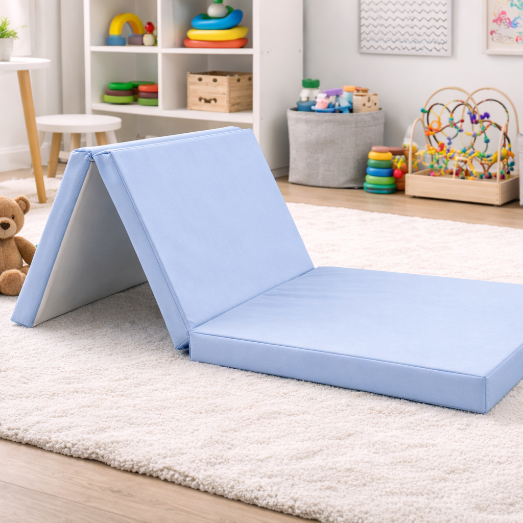 Colchonete tipo colchão dobrável Para Berço Portátil  99cm x 63cm x 2,5cm Macio levar em qualquer lugar +1BB